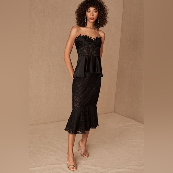 NWT Flor Et. Al Arosa Dress Anthropologie x BHLDN Lace Midi Sheath MSRP $595 - Picture 2 of 16